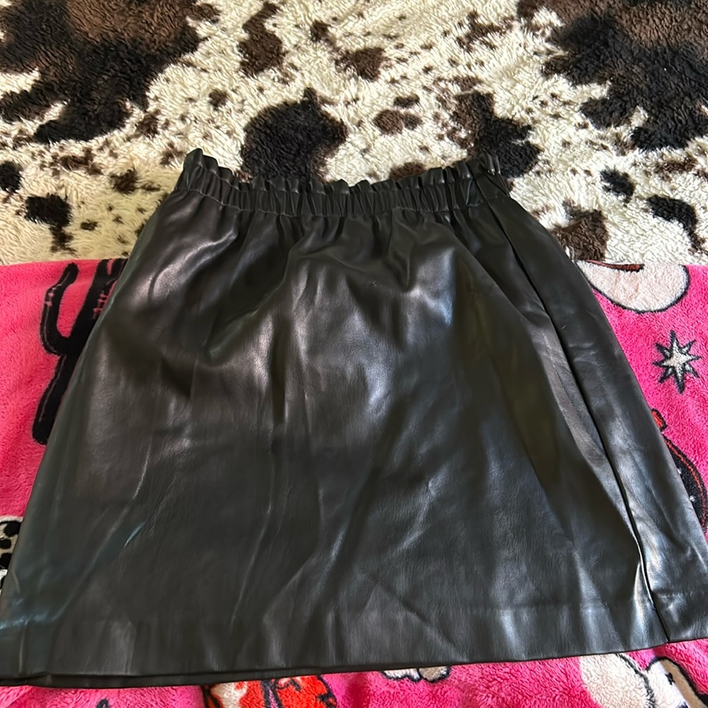 Loft leather skirt